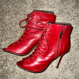 Apple red boots!
